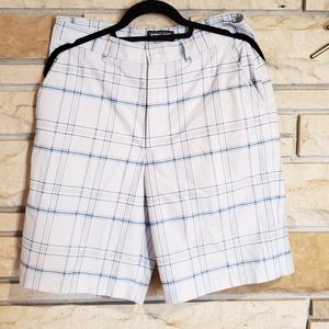Plaid Shorts  - White/Blue